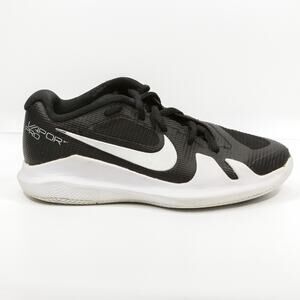 NIKE Court Jr Vapor Pro Tennis Shoes Black White CV0863-024 Youth Boys Sz 2